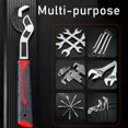 thumbnail image 2 of Dsseng Lock Wrenches 6” Powerful Grip with Triple-Edged Teeth Self-Locking Wrench Self-Locking Adjustable Pipe Wrenches Set, 2 of 4