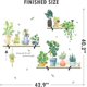 thumbnail image 5 of Pegatinas * Estantes de 100 cm Plantas tropicales Hojas en macetas Pegatinas de Pvc Calcomanías de Pvc extraíbles Art Rats R para cama #yogu, 5 of 5