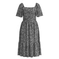 thumbnail image 1 of Vestido George para Mujer Maxivestido Tipo Campesino, Smock en parte Alta, Hojas Negro Talla EG, 1 of 4