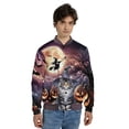 thumbnail image 4 of Spooky Halloween Night Witch Maine Coon Glowing Pumpkins All Over Print 3D Baseball Jacket Cat Lover Kitten Owner Gifts Bomber Jacket Softball - 12015, 4 of 6