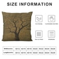 thumbnail image 5 of Tree Throw Pillow Cushion Cover, Illustration of a Big Tree on Antique Old Paper Vintage Style Artwork Design Print, Decorative Square Accent Pillow Case,, 5 of 5