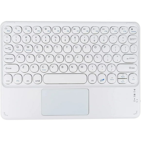 Compact Bluetooth Keyboard with Touchpad for iPad, iPhone, Tablet, Laptop, and PC - Wireless, Lightweight, and Long-Lasting Battery for Efficient Office and Home Use
