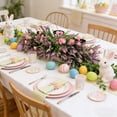 thumbnail image 4 of Cadancy Easter Centerpiece for Dining Table Artificial Floral Candle Holder Arrangement with Metal Stand Spring Wedding Party Home Decor Flower Candelabra Ornament, 4 of 6
