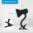 thumbnail image 6 of Xtricity Clip on Desk Lamp with 6W A19 LED Bulb Included, 120 Volt, 10.25 Inches, Black, 6 of 7