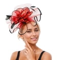 thumbnail image 3 of CAIXIA Fascinators Hat for Women Tea Party Headband Kentucky Derby Wedding Flower Cocktail Mesh Feathers Hair Clip, 3 of 7