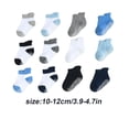 thumbnail image 4 of Qarigey 6 piezas de medias para niños, calcetines tobilleros transpirables antideslizantes con buena elasticidad, estilo Simple, buena artesanía, ropa Medias chico de color de mezcla pura 10-12, 4 of 6