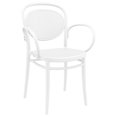 thumbnail image 1 of Compamia ISP258-WHI 17.3 in. Marcel XL Resin Outdoor Arm Chair, White, 1 of 5