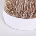 thumbnail image 4 of Peluca con diadema para hombre, de algodón, estilo retro, de imitación, corta, de pelo falso, estilo hip hop, divertida, blanca, para cabello castaño y ajustable., 4 of 5