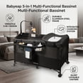 thumbnail image 6 of Moveasy Baby Bassinet, Playard with Changing Station, Adjustable Height, Foldable Design, Black, 6 of 6