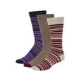 thumbnail image 2 of Couver Men's Dress Crew Socks, Striped Assorted Colors, Size 10-13, 3 Pairs, 2 of 2