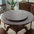 thumbnail image 4 of Crystal Clear Round Tablecover Vinyl Frosted Waterproof Protector 2mm Thick Plastic Matte PVC Table Cover Pad Desk Mat Circular Desk Chair Pad (Size : Dia.59 Inches/Diameter 150cm), 4 of 6