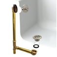 thumbnail image 4 of Westbrass 22-1/2" 17 ga. Brass Bathtub Assembly with Trip Lever and Strainer Drain, Stainless Steel, 4 of 17
