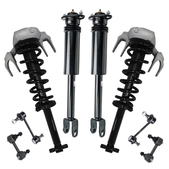 Detroit Axle - 8pc Struts Shocks Kit for 2003 2004 2005 2006 2007 Cadillac CTS, 2 Complete Front Struts with Coil Spring 2 Rear Shock Absorbers 4 Front Rear Sway Bar End Links Replacement Suspension
