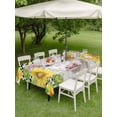 thumbnail image 4 of Outdoor Tablecloth with Umbrella Hole for Patio/Picnic/Party/Camping, Farmhouse Sunflowers Waterproof Table Cloth Rectangle Table Cover Washable, Country Cow Black Plaid Checkered (60"x 120"), 4 of 8
