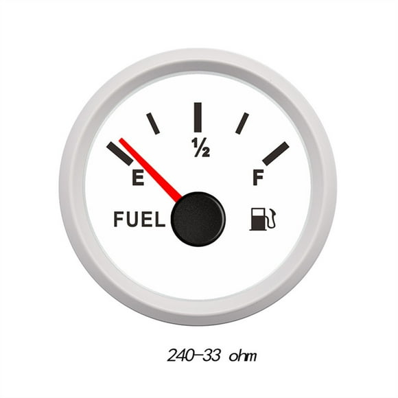 Universal 52mm Fuel Level Gauge Meter 0-190ohm Digital Waterproof Gauge stainless for Car Truck Boat 12V 24V with backlight ,Easy to Calibrate