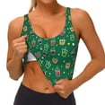 thumbnail image 4 of Lsque Milk Tea Printed Women'S Sports Bra, Compression, Moisture Wicking, High-Impact Sports Bra For Women,Supportive sports bra-Large, 4 of 9