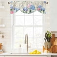 thumbnail image 3 of Blue Hydrangea Tie Up Valance Curtains for Windows, Kitchen Curtains Window Treatments, Pink Flowers Spring Botanical Country Plants Short Window Shades Valances for Bedroom Bathroom Cafe 42"x12", 3 of 8