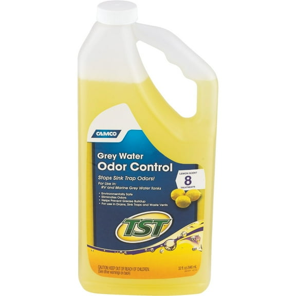 Camco TST Grey Water Line Cleaner - Liquid RV Tank Treatment - 1 Pc, 32 Oz, Gray