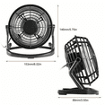 thumbnail image 4 of Ventilador de escritorio USB, mini ventilador portátil USB (cable USB de 2,7 pies), ventilador de mesa de metal personal USB, pequeño ventilador silencioso, ventilador de escritorio (360°), 4 of 5