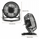 thumbnail image 4 of Ventilador de escritorio USB, mini ventilador portátil USB (cable USB de 2,7 pies), ventilador de mesa de metal personal USB, pequeño ventilador silencioso, ventilador de escritorio (360°), 4 of 5