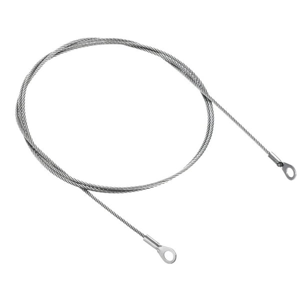 Uxcell 2mmx100cm Stainless Steel Lanyard Cable Eyelets Ended Wire Rope