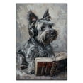 thumbnail image 3 of Hudo Skye Terrier Dog read Book Painting Wall Art, Cute dog Headphones - Funny Dog Canvas Poster for Kids' Room Decor Ready to Hang, 3 of 5