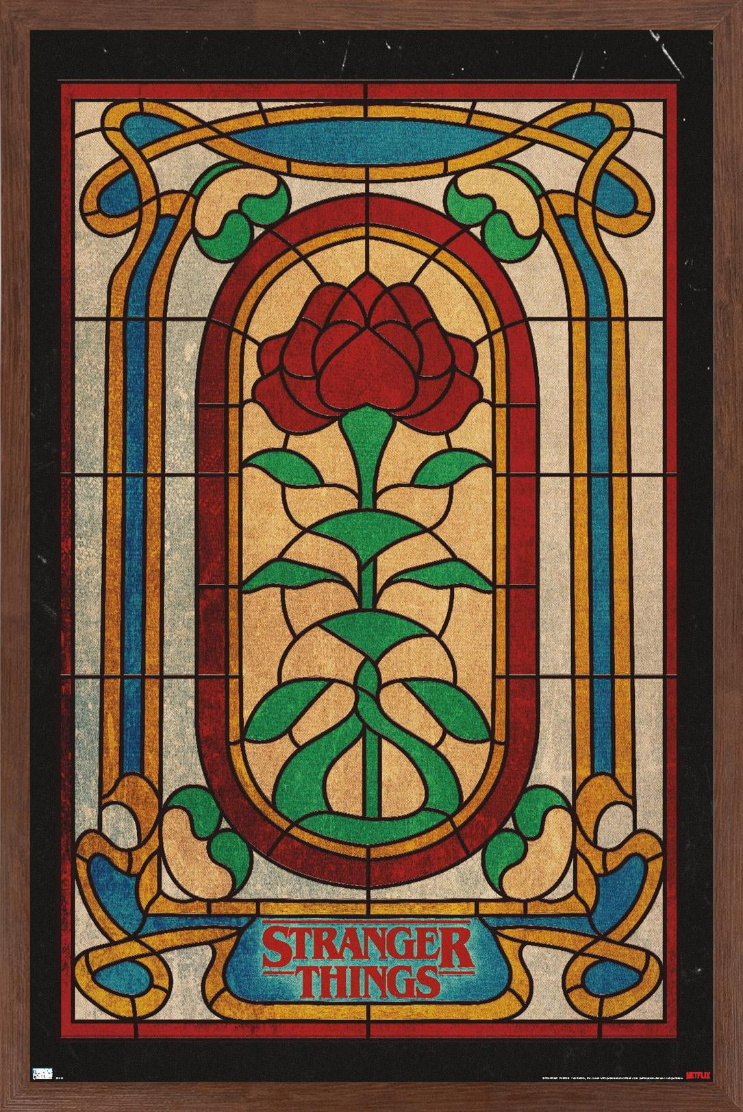 Netflix Stranger Things Season 4 Stained Glass Wall Poster 14 725 X 22 375 Walmart Com