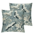 thumbnail image 2 of Throw Pillow Case Cushion Covers Flying Bird Flower Blue White Linen for Couch Bed Sofa Car Waist, 2 of 6