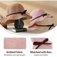 thumbnail image 4 of Pakyozj Sun Beach Hats for Women, Summer UPF 50+ UV Sun Protection Wide Brim Woven Hat Foldable Packable Knitted Cap, 4 of 7