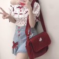 thumbnail image 3 of Bolsa de mensajero versátil de Hello Kitty para mujer, bolso de hombro de estilo universitario con dibujos animados de Sanrio, suave, sentido avanzado, 3 of 4
