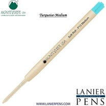Lanier Combo Pack - 1 Pack - Monteverde SoftRoll Ballpoint P13 Paste Ink Refill Compatible with most Parker Style Ballpoint Pens - Turquoise (Medium Tip 0.7mm)