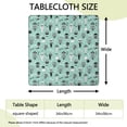 thumbnail image 2 of Cartoon Skull Pattern Square Fitted Tablecloth with Elastic Edge,Square Table Cover,Washable Elastic Table Cover for Home Kitchen Party Decor 34"x34", 2 of 6