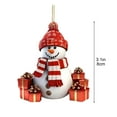 thumbnail image 3 of JeashCHAT Christmas Snowman Ornaments, Cute Snowman Acrylic Hanging Pendant with Gift Boxes, Christmas Tree Decorations 2D Flat Hanging Xmas Ornament, Xmas Gifts, 3 of 5