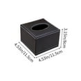thumbnail image 3 of Ywbawe Faux Leather Tissue Box Cover with Stable Base and Flat Top for Office Home and Living Room Decorative Storage Organizer 1 Count, 3 of 6