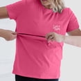 thumbnail image 2 of Gelikeya Women's Oversize Nursing Breastfeeding Shirts Hidden Zipper Short Sleeve Loose Fit Maternity Tops Casual Clothing Hot Pink, Size M, 2 of 4