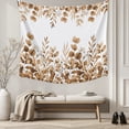 thumbnail image 5 of Brown Yellow Eucalyptus Leaves Large Tapestry for Bedroom Wall Hanging Tapestry,Watercolor Spring Summer Botanical Ceiling Backdrop Tapestries Poster Blanket Wall Decor for Living Room 86" x 104", 5 of 8
