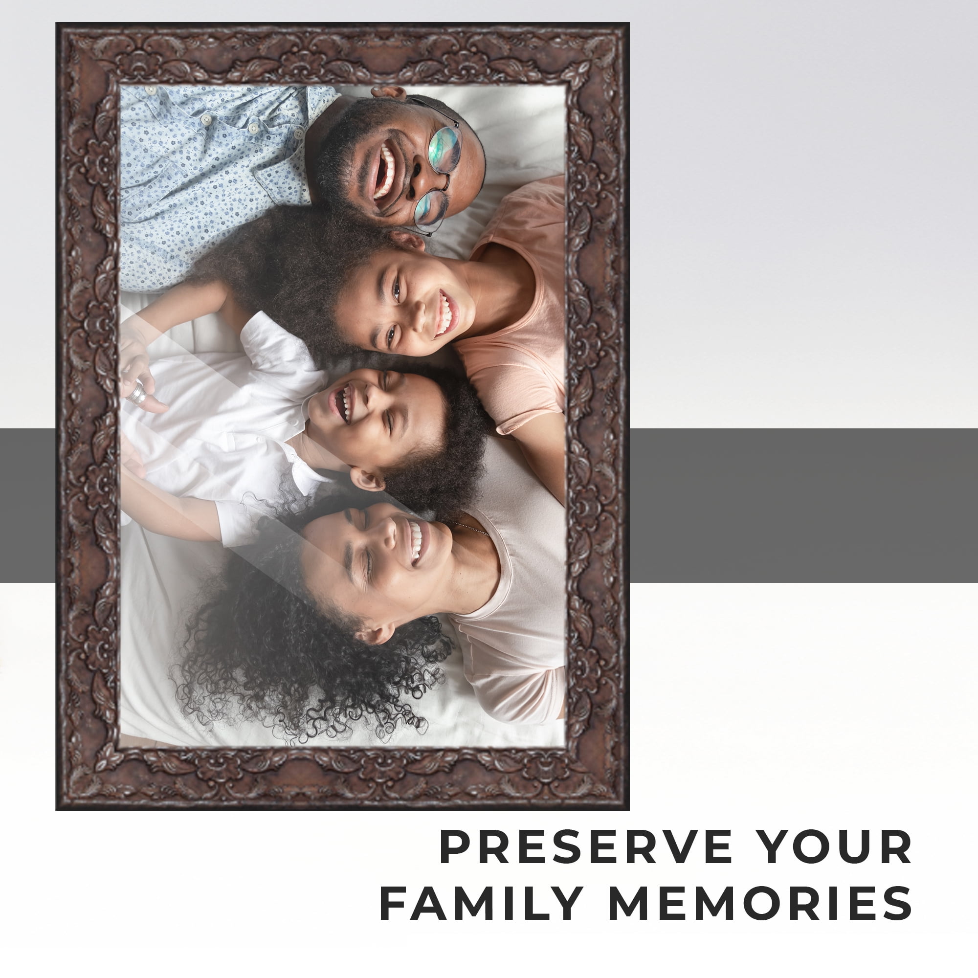 18x24 Frame Silver Real Wood Picture Frame Width 1.75 inches | Interior Frame Depth 0.5 inches |