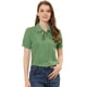 thumbnail image 1 of Blusa De Gasa Con Cuello Peter Pan Y Manga Corta Con Lunares Para Mujer Verde blanco XS, 1 of 5