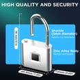 IP67 Waterproof Fingerprint Padlock Lock Smart Lock Door Keyless ...