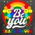 thumbnail image 3 of CafePress - Be You Pride Lgbtq Gay Lgbt Ally Rainbow Retro Vi Men's Long Sleeve T Shirt - Long Sleeve Dark T-Shirt, 3 of 4