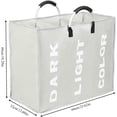 thumbnail image 3 of SUGIFT Large Capacity Foldable Laundry Hampers with Handle, Gray, 3 of 6