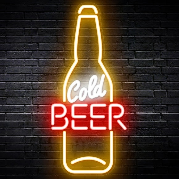 Letrero de Neón "Cold Beer" Kavaas 42x19 cm LED con Alimentación USB