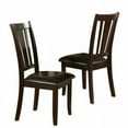 thumbnail image 3 of Set of 2 Side Chairs Kitchen Diing Room Furnture Faux Leather Brown / Espresso Unique Frame Back Dining Chairs, 3 of 8