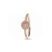 PANDORA Radiant Elegance Ring - 14K Gold & Clear CZ Charm