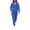 Blue plus size hoodie set a1, variant on Women's Plus Size 2 Piece Set V Neck Long Sleeve Hoodie and Elastic Waist Pants Casual Matching Outfits Solid Lounge Tracksuit, Orange 3XL