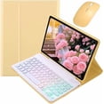 thumbnail image 1 of Funda con Teclado Retroiluminado Amarillo y Blanco con Mouse para iPad 10.2"/10.5", 1 of 7
