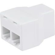 onn. Duplex in-line Telephone/Fax/Answering Machine Coupler, White, 100010001