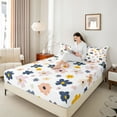 thumbnail image 4 of Castle Fairy Chic Flowers 4pcs Bed Sheets for Female Men Women,Spring Garden King Sheets,Floral Blossoms Super Cozy Sheet Set,Breathable Home Decor, 4 of 7