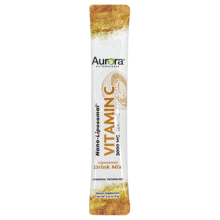 Aurora Nutrascience Nano-Liposomal® Vitamin C, 3,000 mg, 30 Packets, 0.32  oz (9 g) Each