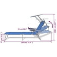 thumbnail image 6 of vidaXL Patio Lounge Chair Folding Sunlounger Outdoor Sunbed with Canopy Steel, 6 of 63